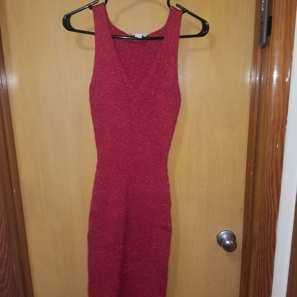 Red shimmering dress